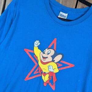 Mighty Mouse Vintage 90s Y2K Cartoon Network Boomerang Comic Graphic Shirt Large